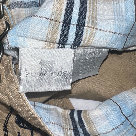 Koala Kids Tan shortall Overalls puppy embroidered y2K sz 12m - Picture 2 of 3